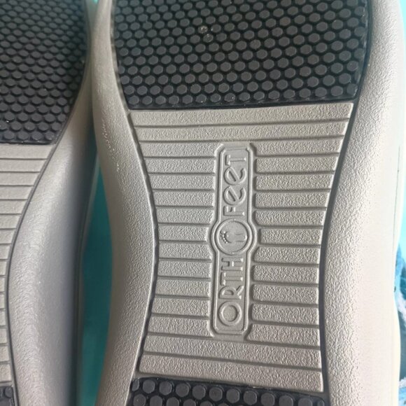 Orthofeet Gaya Thong Sandals Womens 9.5 WIDE Blue Snake Print Comfort - Picture 9 of 9